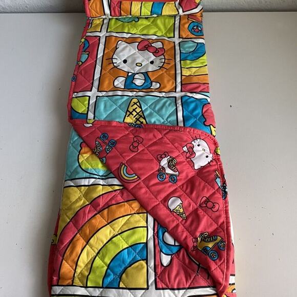 Hello Kitty Twin Blanket Quilt 60X90 Hello Kitty Rainbow Quilt Red - Picture 1 of 4